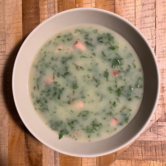 Potato & Kale Soup with Calabrese