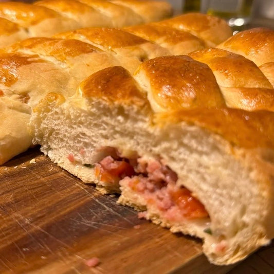 Calabrese, Tomato & Cheese Stuffed Bread